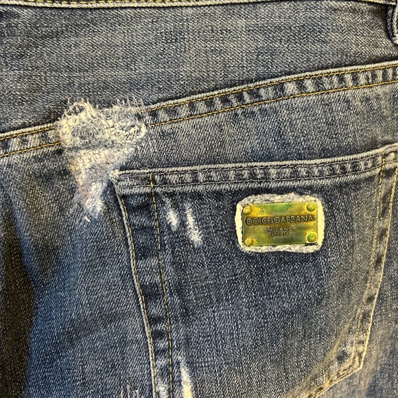 Dolce & Gabbana Men’s Ripped Blue Jeans Size 50 / Waist ~34 inches - Picture 7 of 9